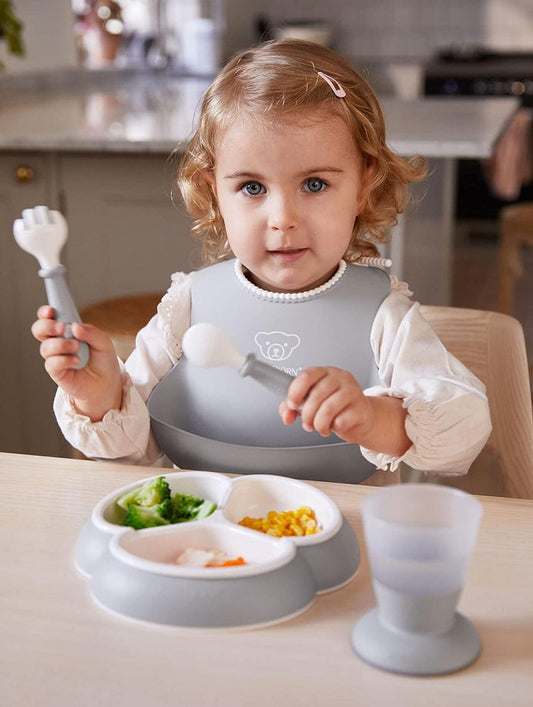 BabyBjorn Baby Spoon and Fork, 4 pcs - gray - 073025US