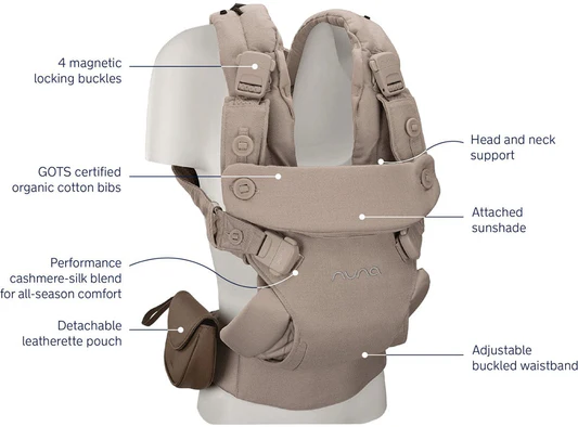 Nuna CUDL Luxe 4 in 1 Baby Carrier - Quartz - BC17250QUA