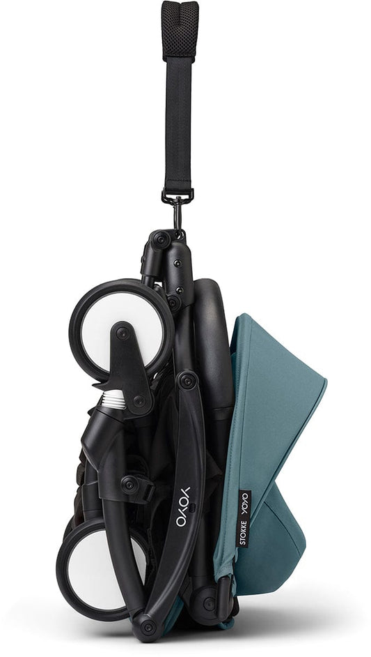 Stokke YOYO3 Ultra Compact 6+ Stroller (One Box) - Black / Aqua - 653600