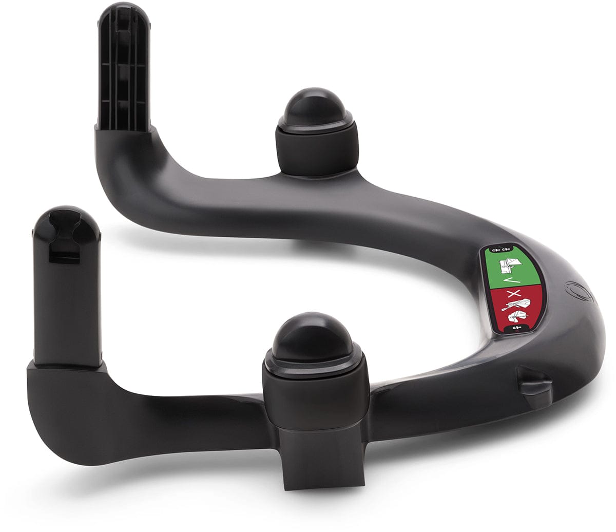 Bugaboo Kangaroo All-Position Newborn Double Stroller Bundle - Black / Midnight Black / Misty White - APN-100280019-100281020