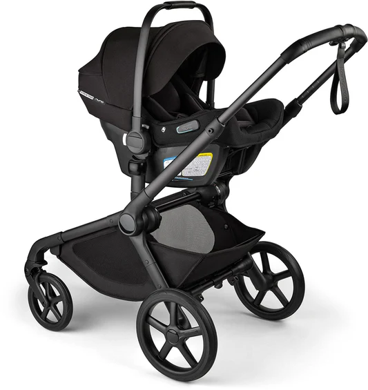Bugaboo Kangaroo Complete + Turtle Air Shield By Nuna Travel System Bundle - Black / Dark Cherry / Dark Cherry / Black - 100280024-400016001