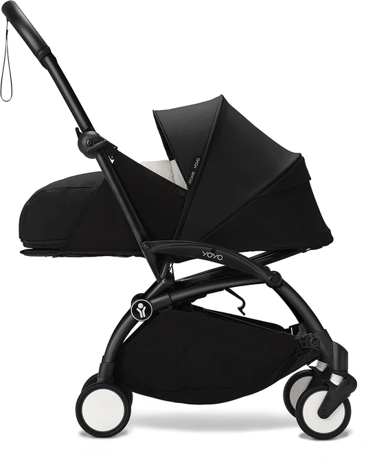 Stokke YOYO3 Ultra Compact Complete 0+/6+ Stroller Bundle - Black / Bonpoint - 676000-649201