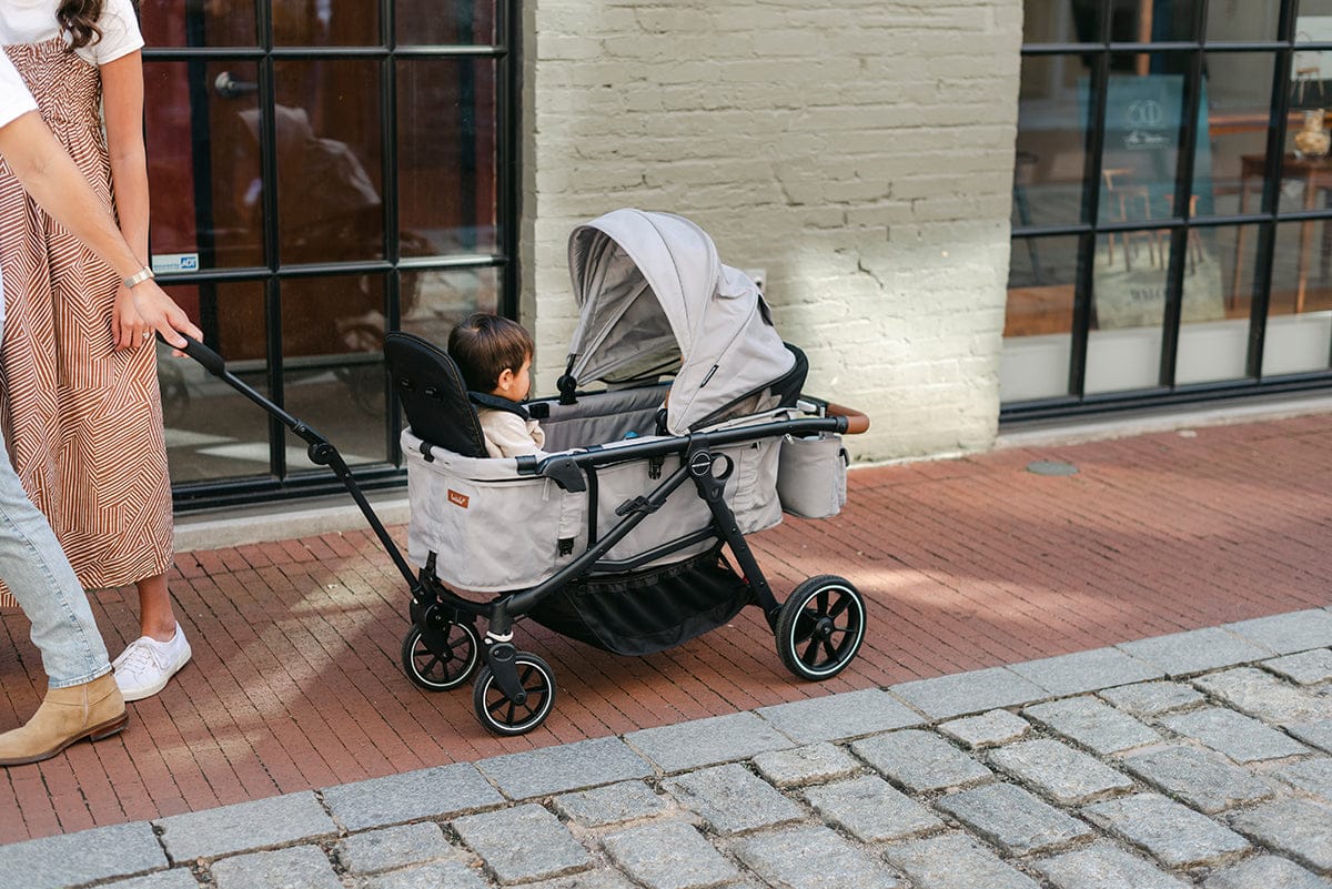 Larktale Crossover V2 (2 Seater) Convertible Stroller Wagon - Byron Black - LK53010