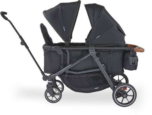 Larktale Crossover V2 (2 Seater) Convertible Stroller Wagon - Byron Black - LK53010