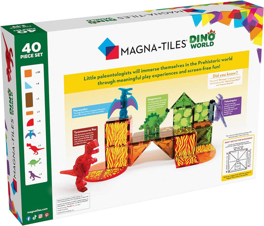 Magna-Tiles Dino World, 40-Piece Set - 22840