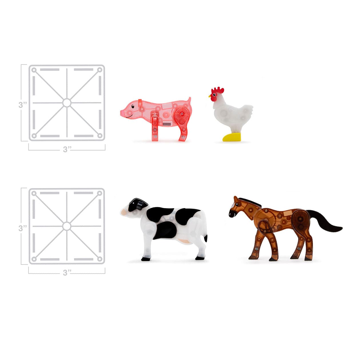 Magna-Tiles Farm Animals, 25-Piece Set - 22125