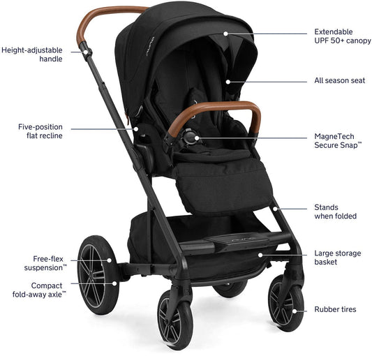 Nuna MIXX Next with Magnetic Buckle + PIPA Aire RX Travel System Bundle - Biscotti / Biscotti - ST13453BIS-CF18508600BIS