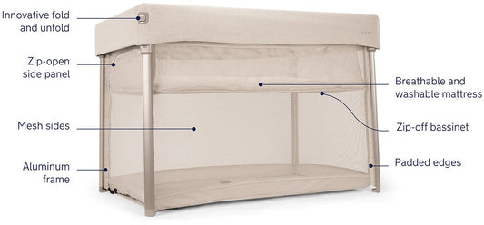 Nuna PAAL Travel Cot + Playard - Biscotti - TC17701BIS
