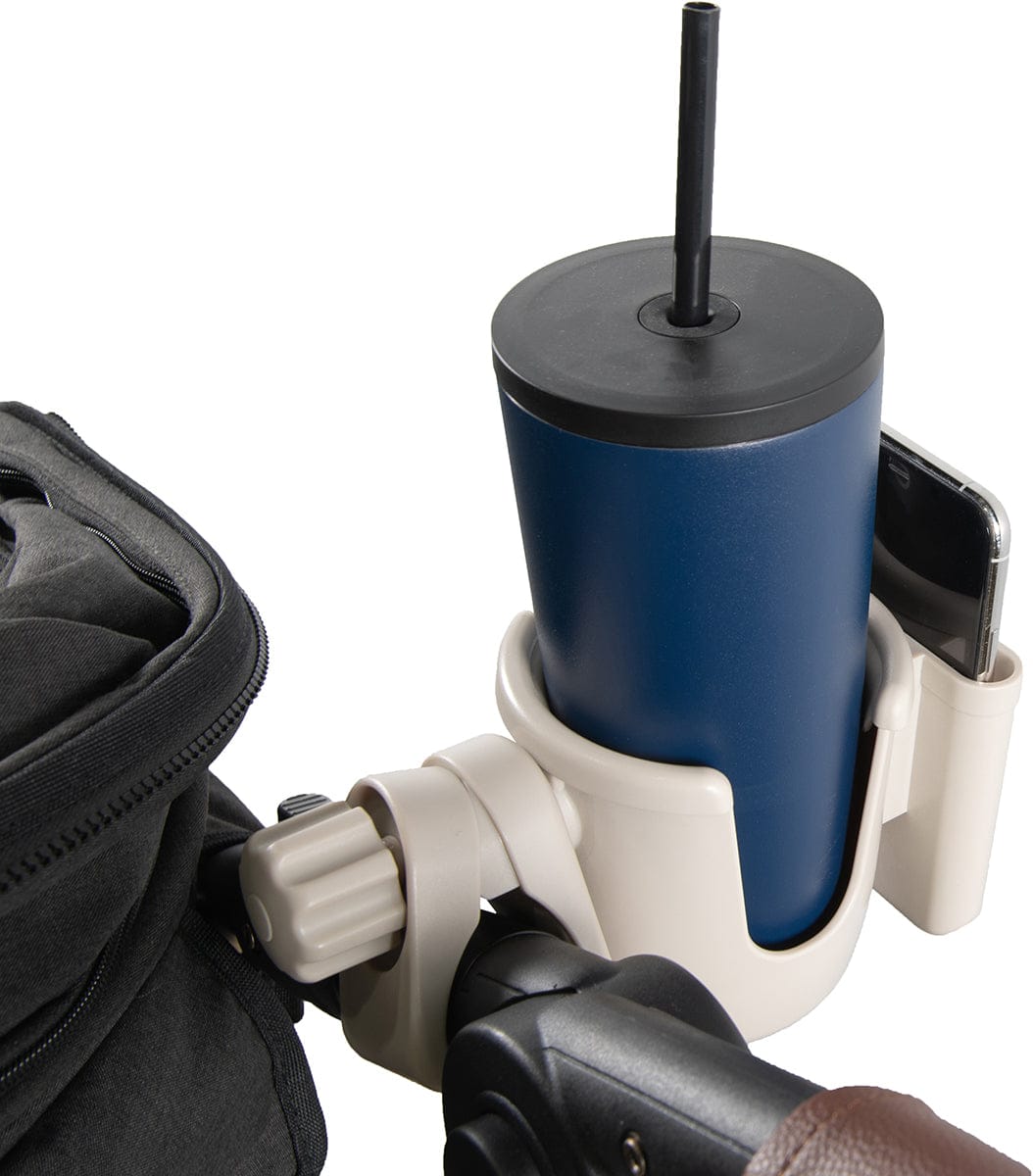 WonderFold 2-In-1 Cup & Phone Holder - Beige (fits all wagons) - WCPH-BG