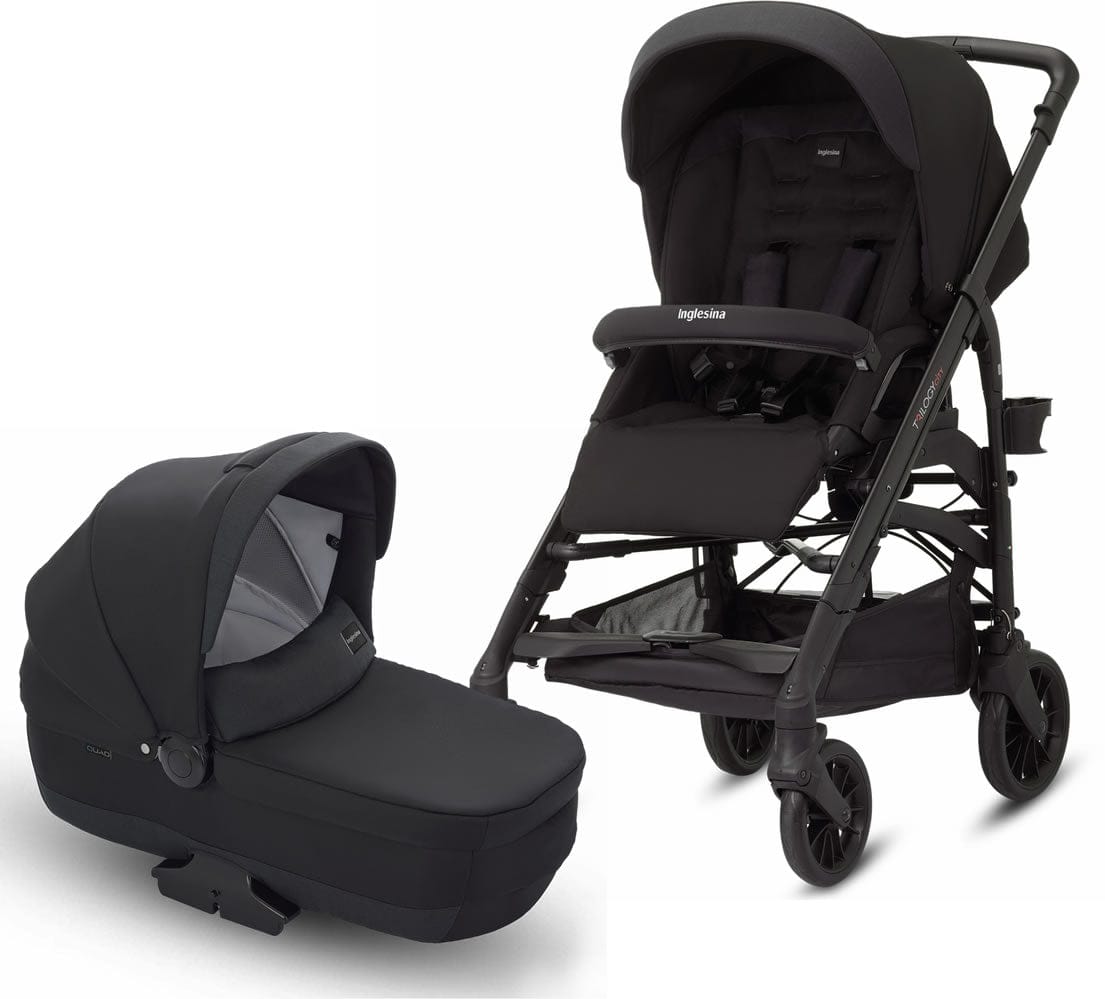 Inglesina Trilogy City Stroller + Bassinet - Total Black - AG38H0TBKUS-AB60H0TBKUS