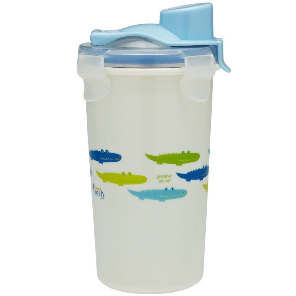 Innobaby Keepin' Fresh Stainless Steel 12oz Travel Cup - Blue/Alligator - KS-TC-ALLI02