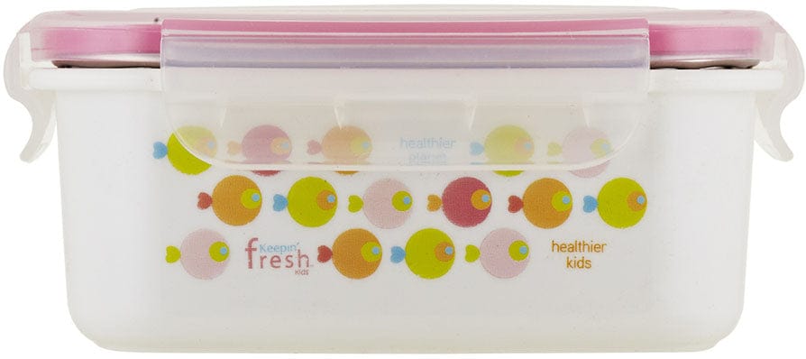 Innobaby Keepin' Smart Double Insulated Stainless Bento, 15 oz. - Fish/Pink - KS-BT-FISH02