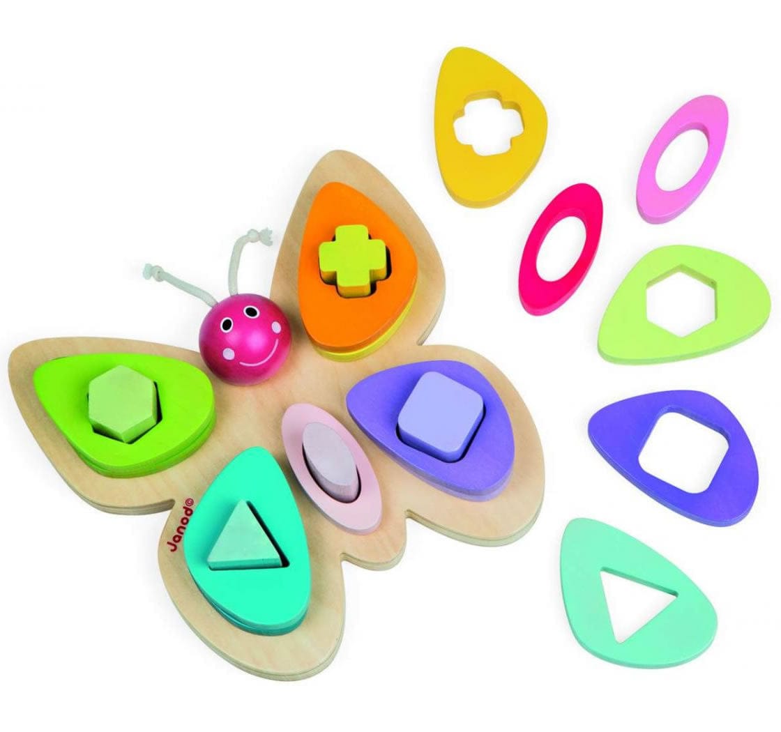 Janod Iwood Butterfly Shape Sorter - J05341