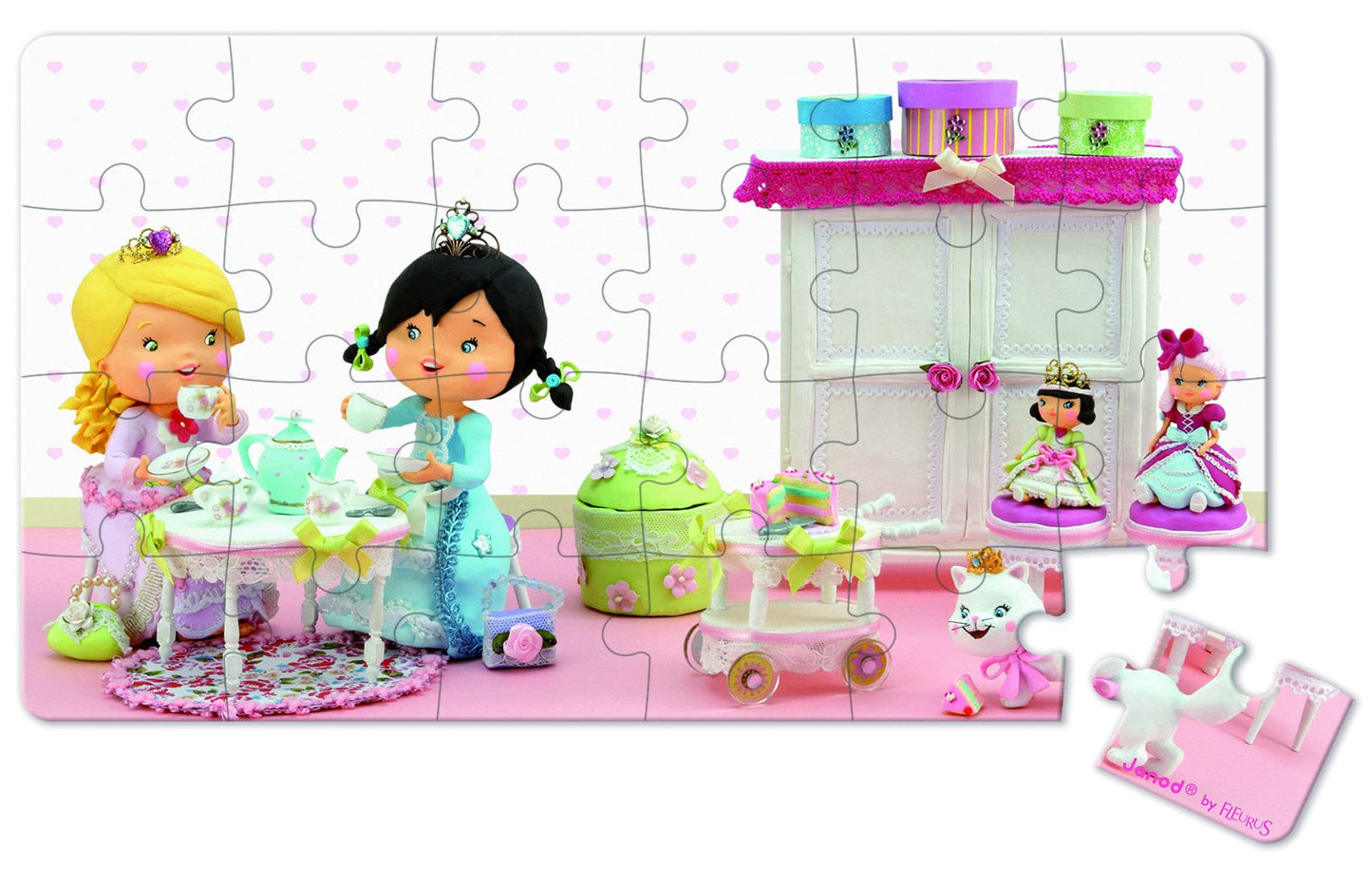 Janod Lovely Puzzles - Rose Plays Princess - J02770