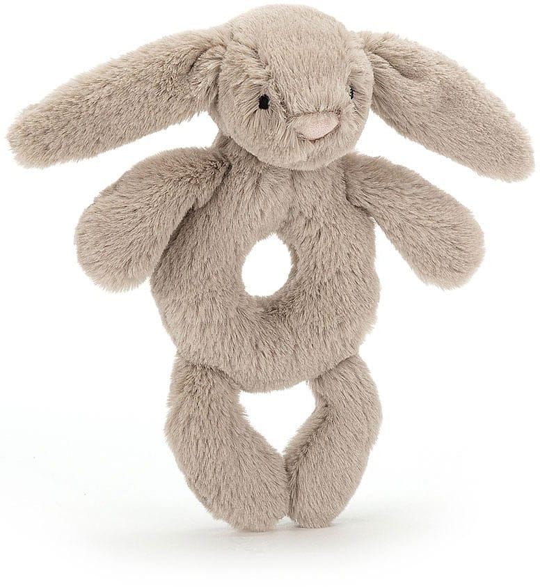 Jellycat Bashful Beige Bunny Ring Rattle - BRR4B