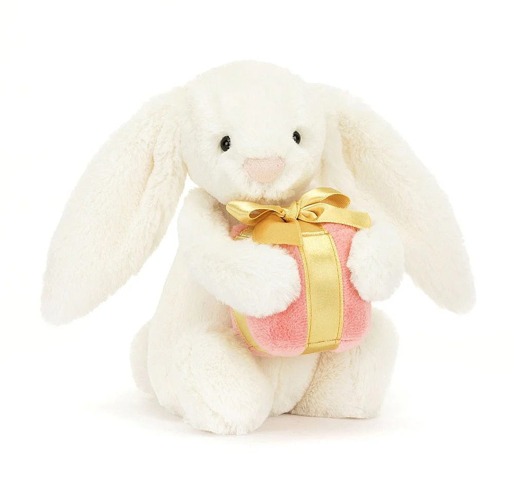 Jellycat Bashful Bunny With Present, 7" - BB6PR
