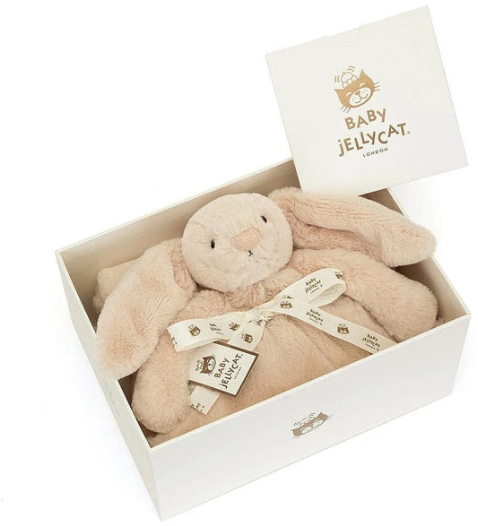 Jellycat Bashful Luxe Bunny Willow Blankie, 28" - BLNK4WIL