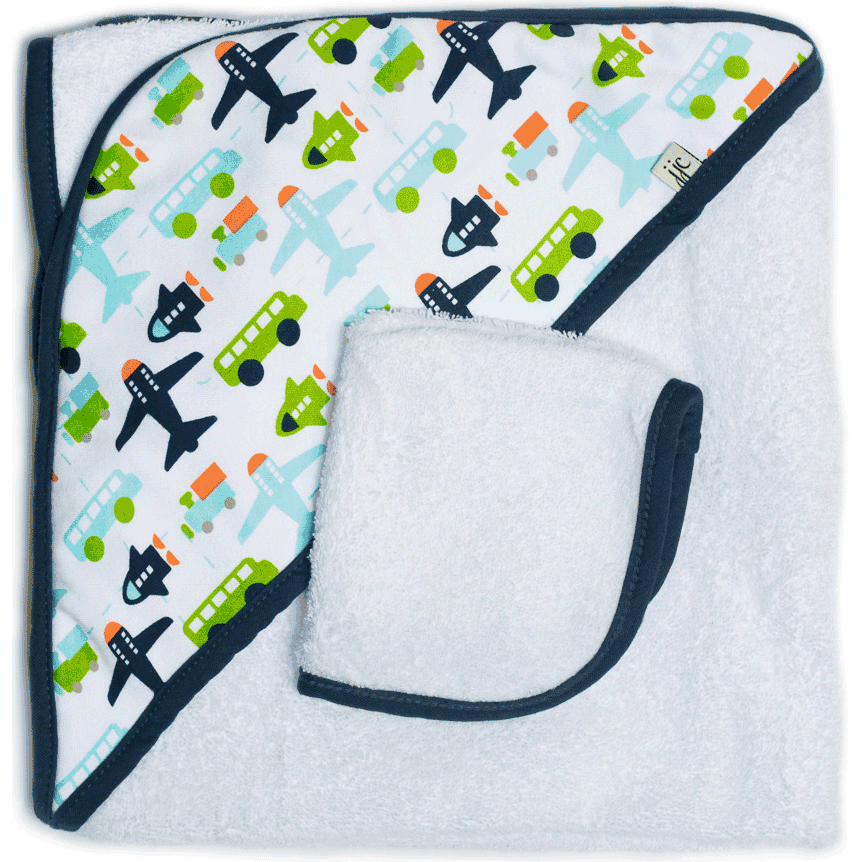 JJ Cole Hooded Towel Set - White Vroom