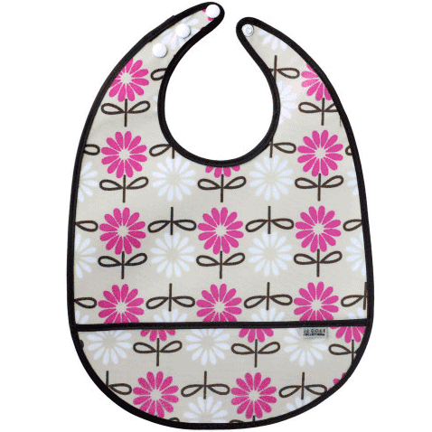 JJ Cole Large Bib Pink Daisy - FBLPD