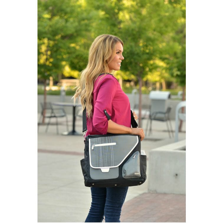 JJ Cole Metra Diaper Bag - Black Stitch - J00401