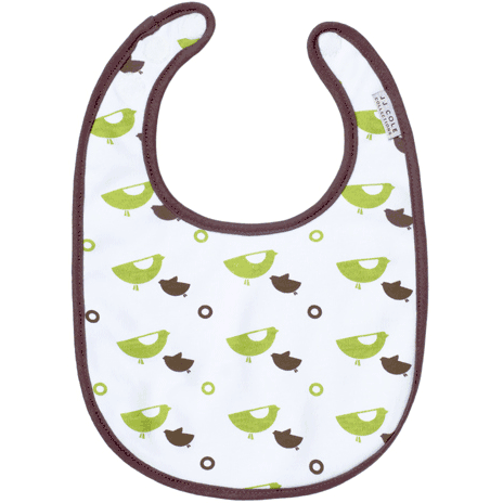 JJ Cole Soft Bib Green Birds - FBSGB