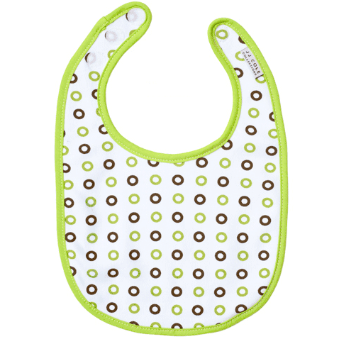 JJ Cole Soft Bib Green Circles - FBSGC
