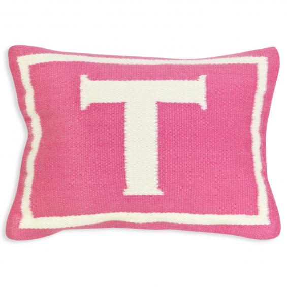 Jonathan Adler Junior Letter T Pillow in Pink - 23585
