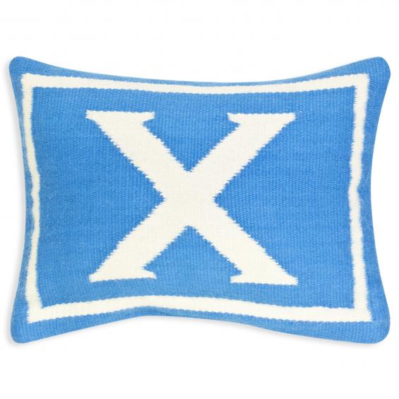 Jonathan Adler Junior Letter X Pillow in Blue - 23494