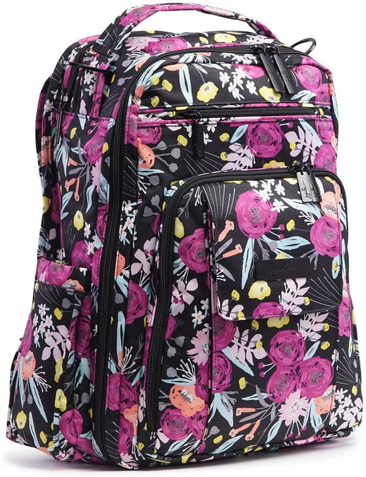 Ju-Ju-Be Be Right Back Backpack Diaper Bag - Black & Bloom - 15BP01X-BBL