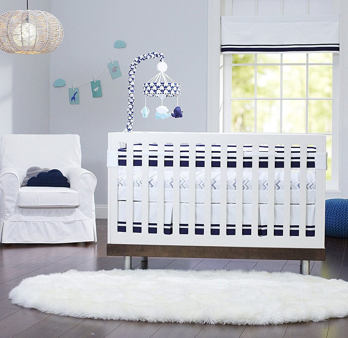 Just Born Crib Skirt - Navy - 21350113BBY1OSZ