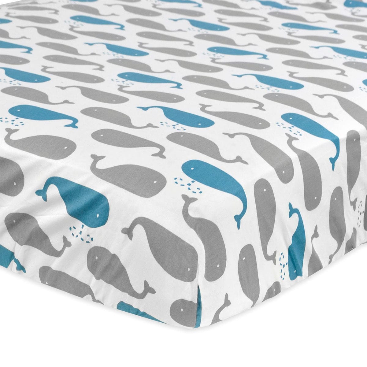 Just Born Crib Sheet - High Seas Whales - 33113131RBOYOSZ