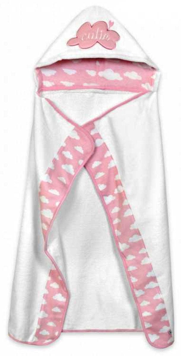 Just Born Hooded Towel - Clouds Pink - 55215113NGRLOSZ