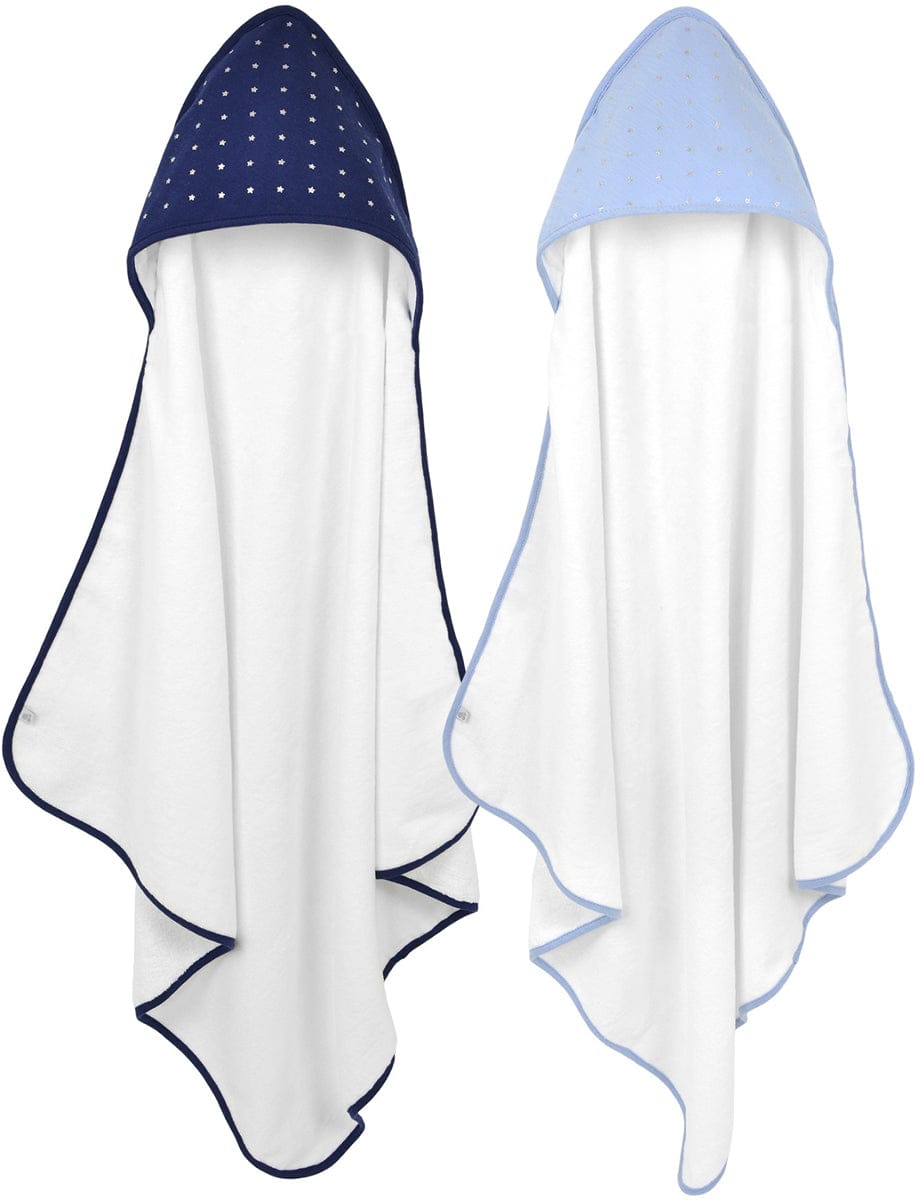 Just Born Hooded Towel Set, 2-Pack - Blue/Navy - 56703213NBOYOSZ