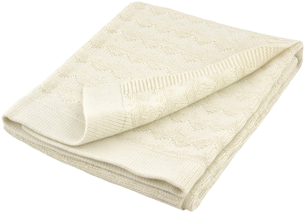 Just Born Sparkle Chevron Sweater Knit Stroller Blanket - Ivory - 22266148203