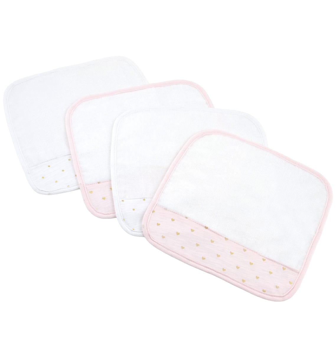 Just Born Washcloths, 4-Pack - Pink/White - 56108413NGRLOSZ