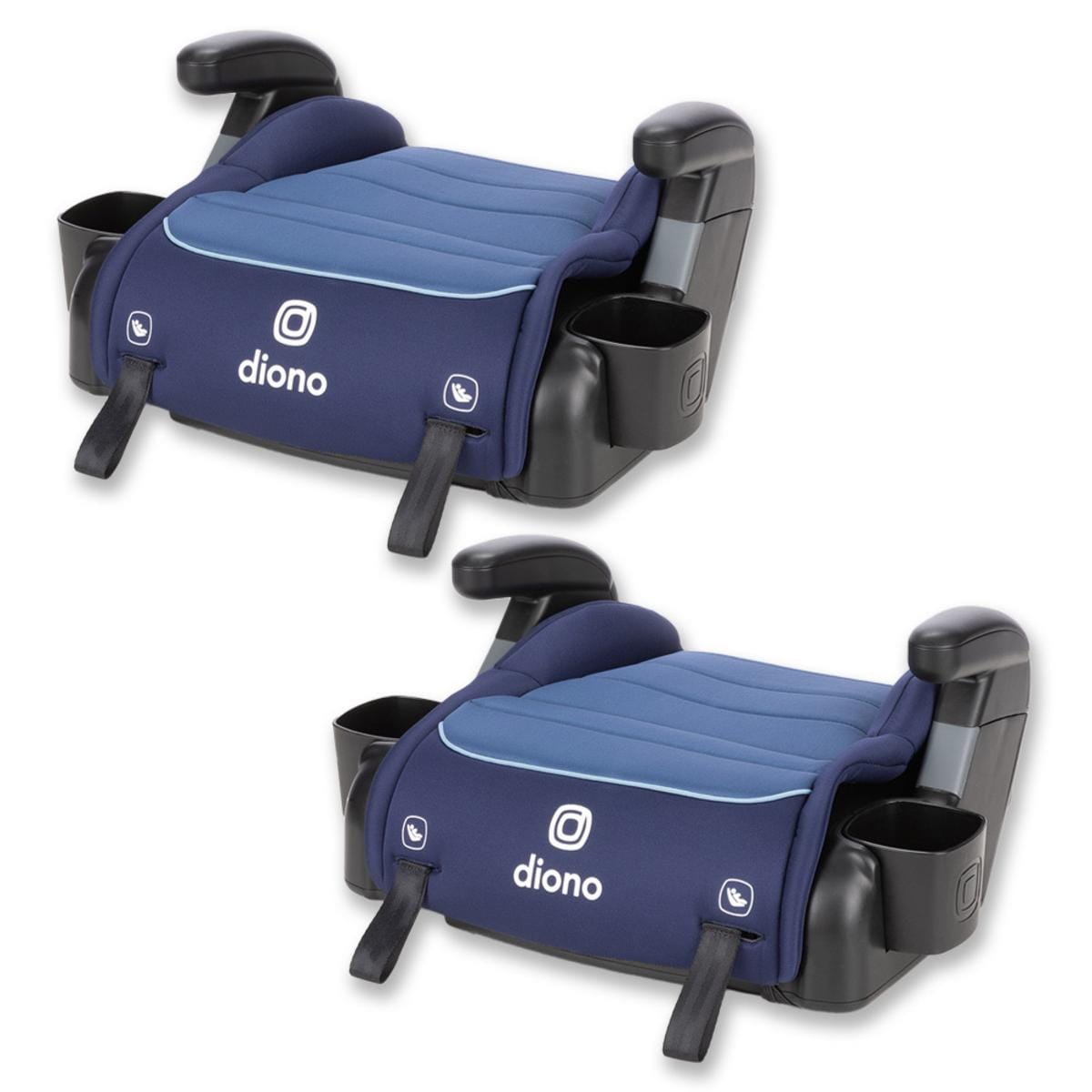 Diono Connect3 RXT Backless Booster Car Seat (Latch), 2 Pack - Blue Surgeâ - 56232-NA-01