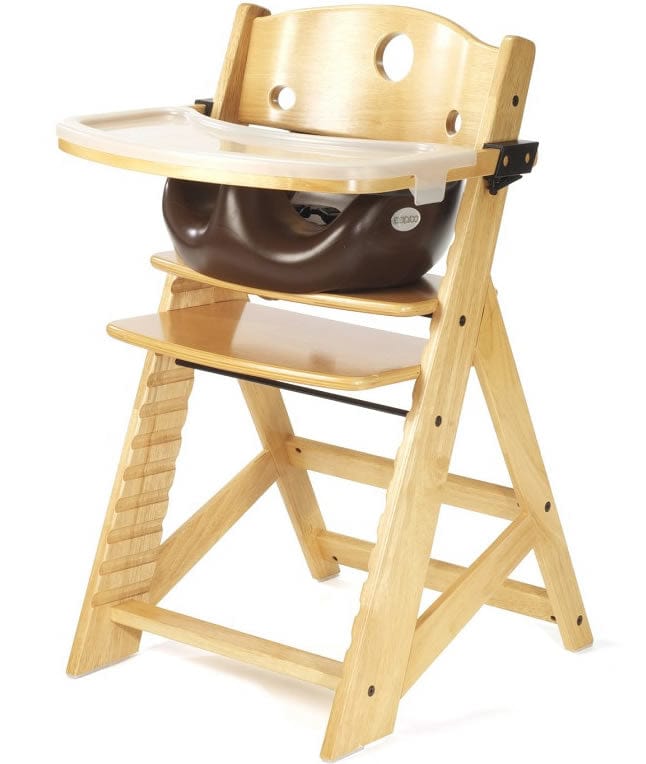 Keekaroo Height Right High Chair & Infant Insert - Natural/Chocolate - 005-516-525-CHO