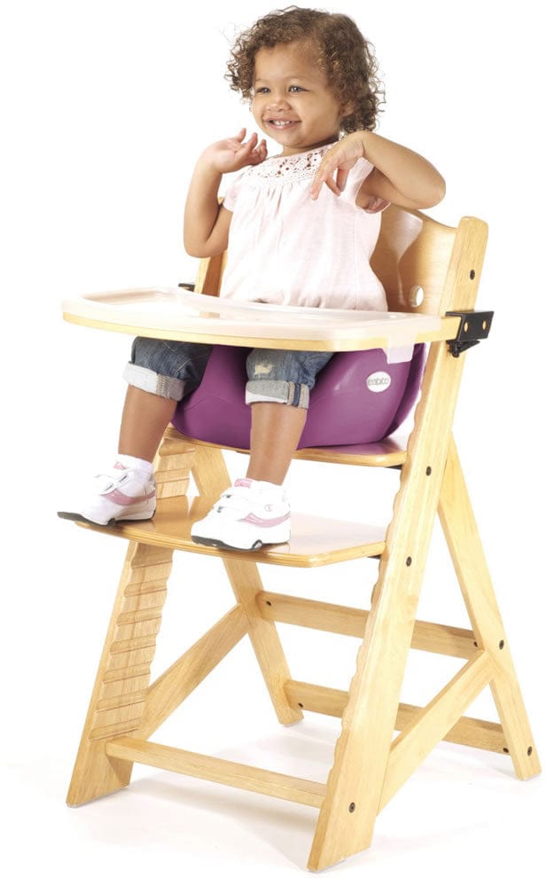 Keekaroo Height Right High Chair & Infant Insert - Natural / Raspberry