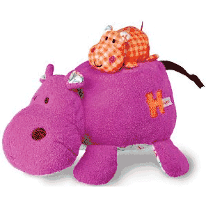 Kids Preferred 10" H is for Hippo Mama-Baby Action Musical