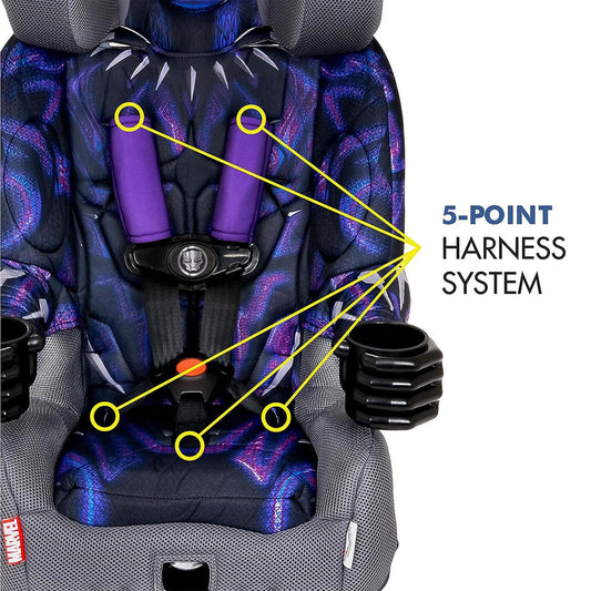 KidsEmbrace 2-in-1 Harness Booster Car Seat - Black Panther - 3001PAN