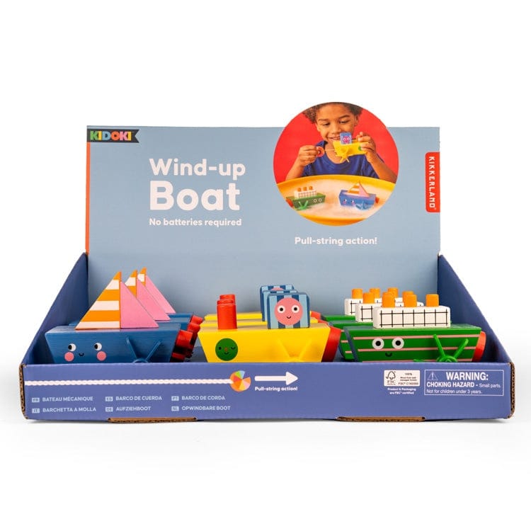 Kikkerland Design Inc Kidoki Wind-Up Boat