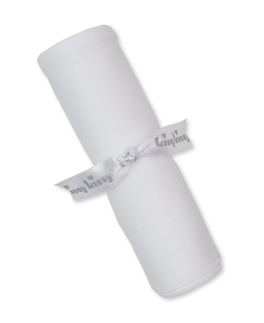 Kissy Kissy Pointelle Blanket - White, One Size