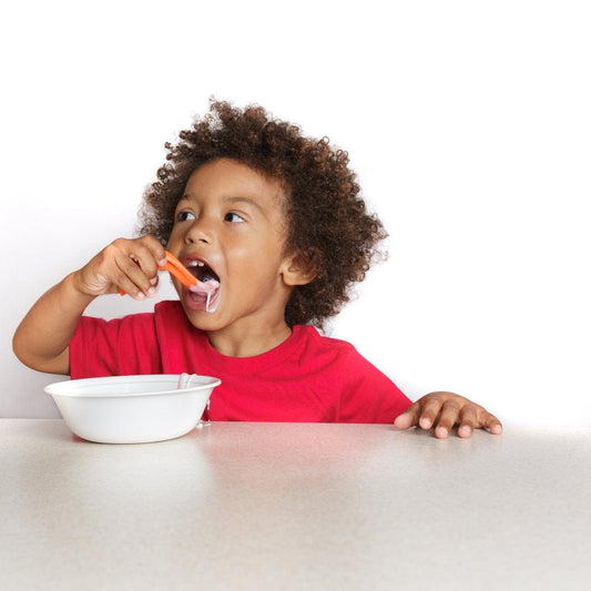 Kizingo Right Handed Toddler Spoon - Grapefruit - 00867591000303