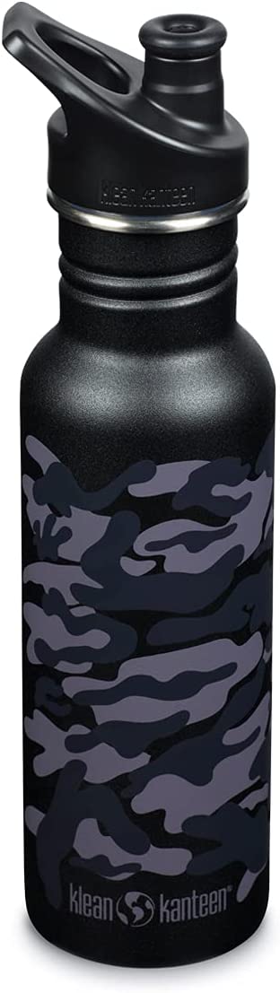 Klean Kanteen Classic Stainless Steel Bottle, 18 oz - Black Camo - 1008924
