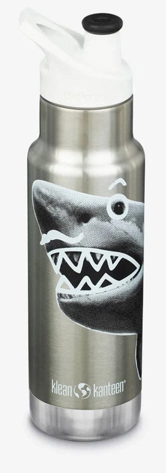 Klean Kanteen Kid Classic Insulated Stainless Steel Bottle, 12 oz - Mr. Shark - 1008786