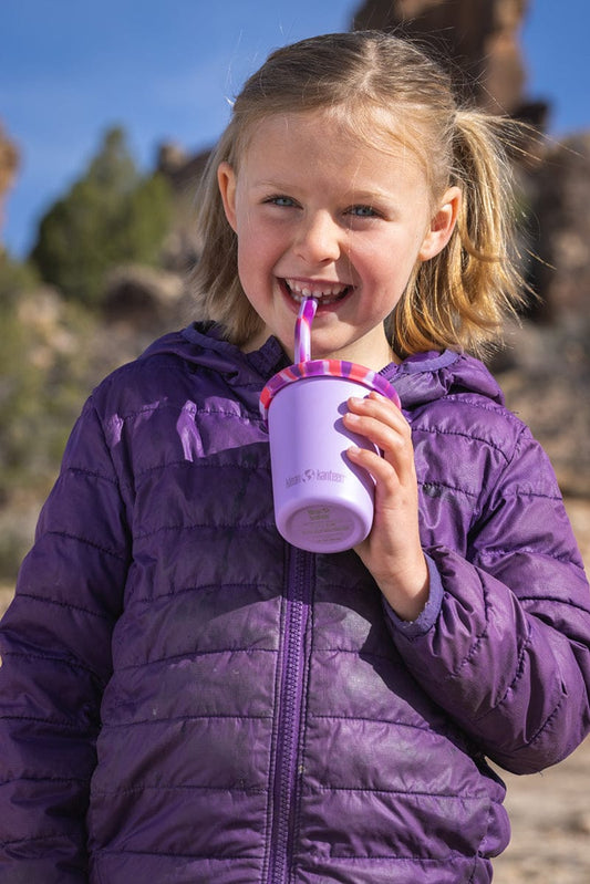 Klean Kanteen Kid Cup with Straw Lid, 10oz - Crocus Petal - 1010149