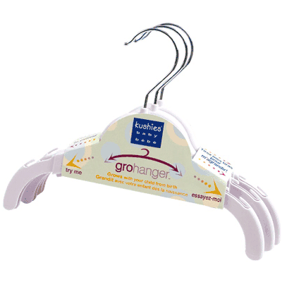 Kushies Baby Grohanger Extendable Hangers 3 Pack