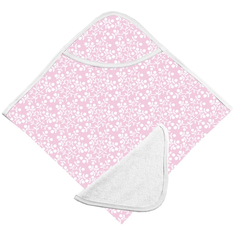 Kushies Hooded Towel & Washcloth - Pink Berries - B568524