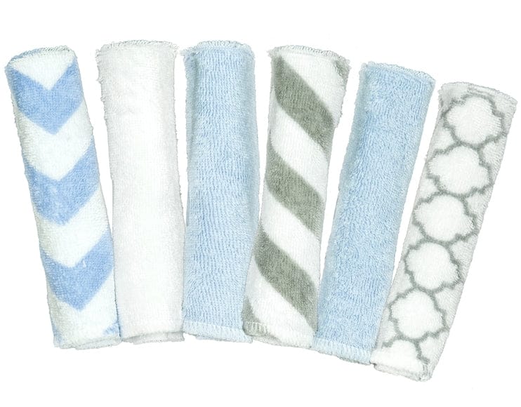 Kushies Single Ply Washcloths, 6-Pack - Boy (Prints) - A371B01