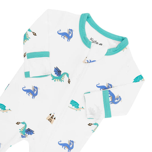 Kyte Baby Zippered Footie - Dragon (0-3M) - 1911DG1